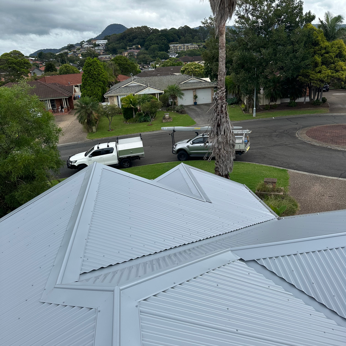Skylight installation in a metal roof by Northland Metal Roofing